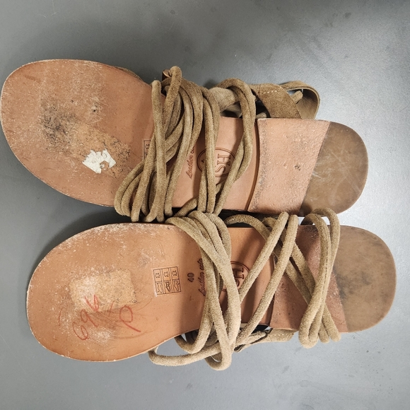 ASH Peace Tall Gladiator flat sandals Tuape Brown Sz 40 - Picture 15 of 15